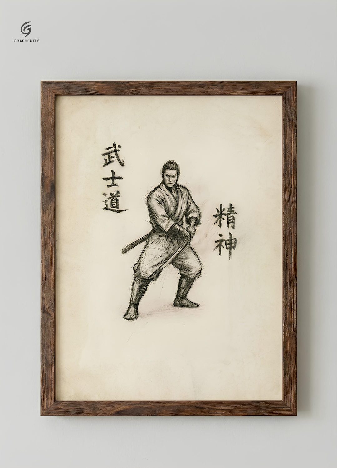 Samurai Wall Art | Japanese Warrior Poster | Bushido Digital Print ...