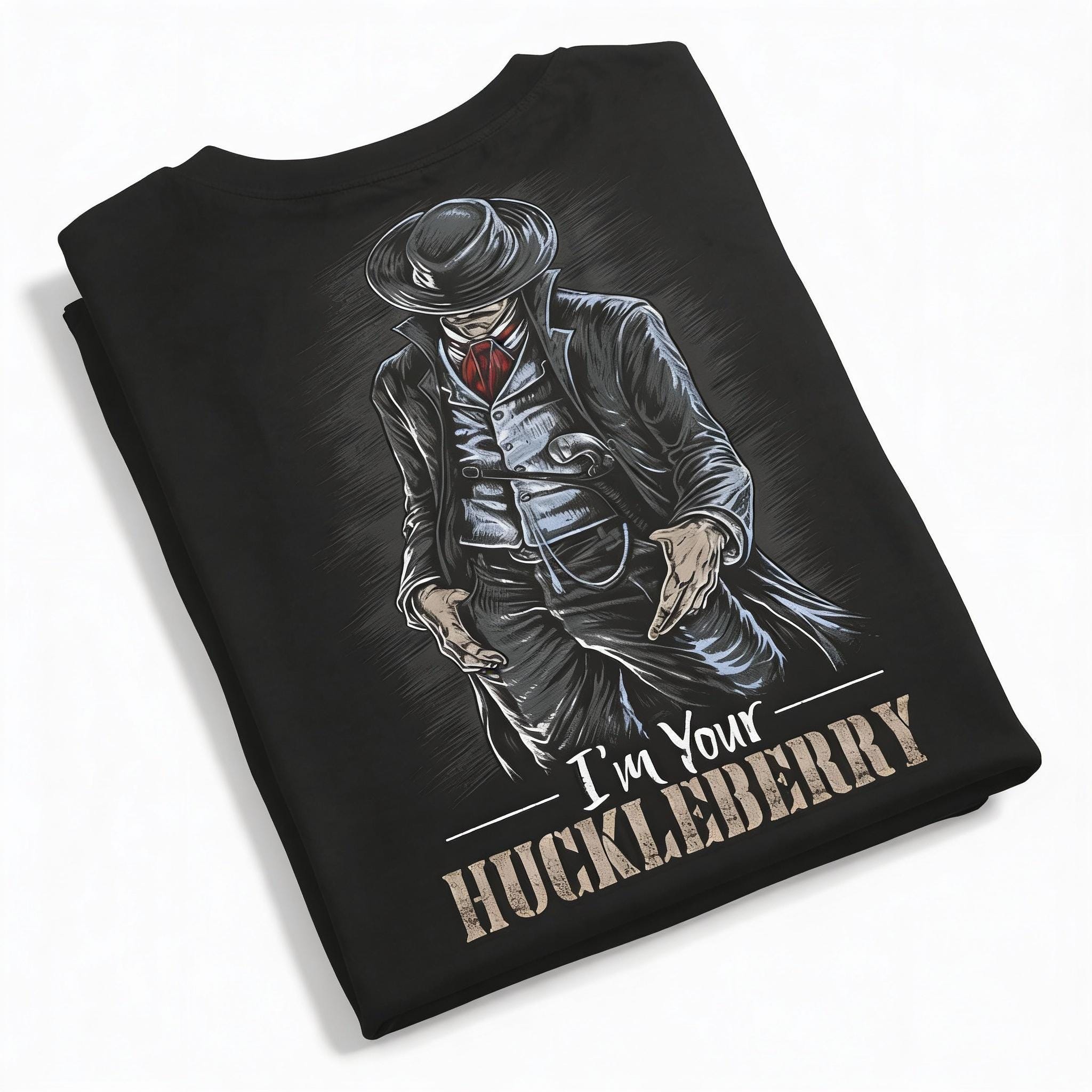 I'm Your Huckleberry - Distressed Cowboy Gunfighter T-shirt: Western ...