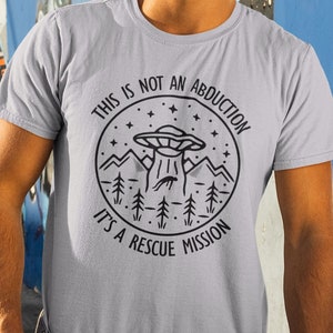 Alien UFO Abduction Spacecore Funny Line Drawing TShirt