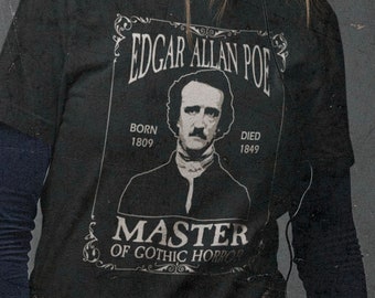 Edgar Allan Poe Gothic Horror Dark Academia Clothing Eurofit (Feminine fit) Unisex Softstyle Tee