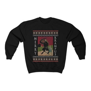 Ugly Krampus Christmas Sweater Pattern Sweatshirt