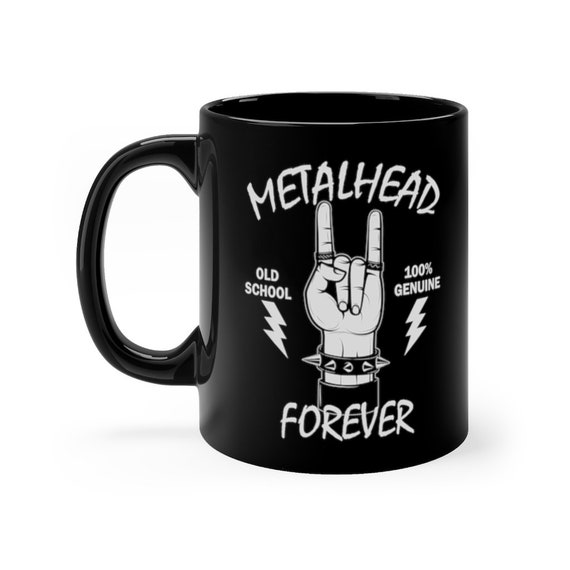 Heavy Metal Saying Metalhead Forever Black Mug 