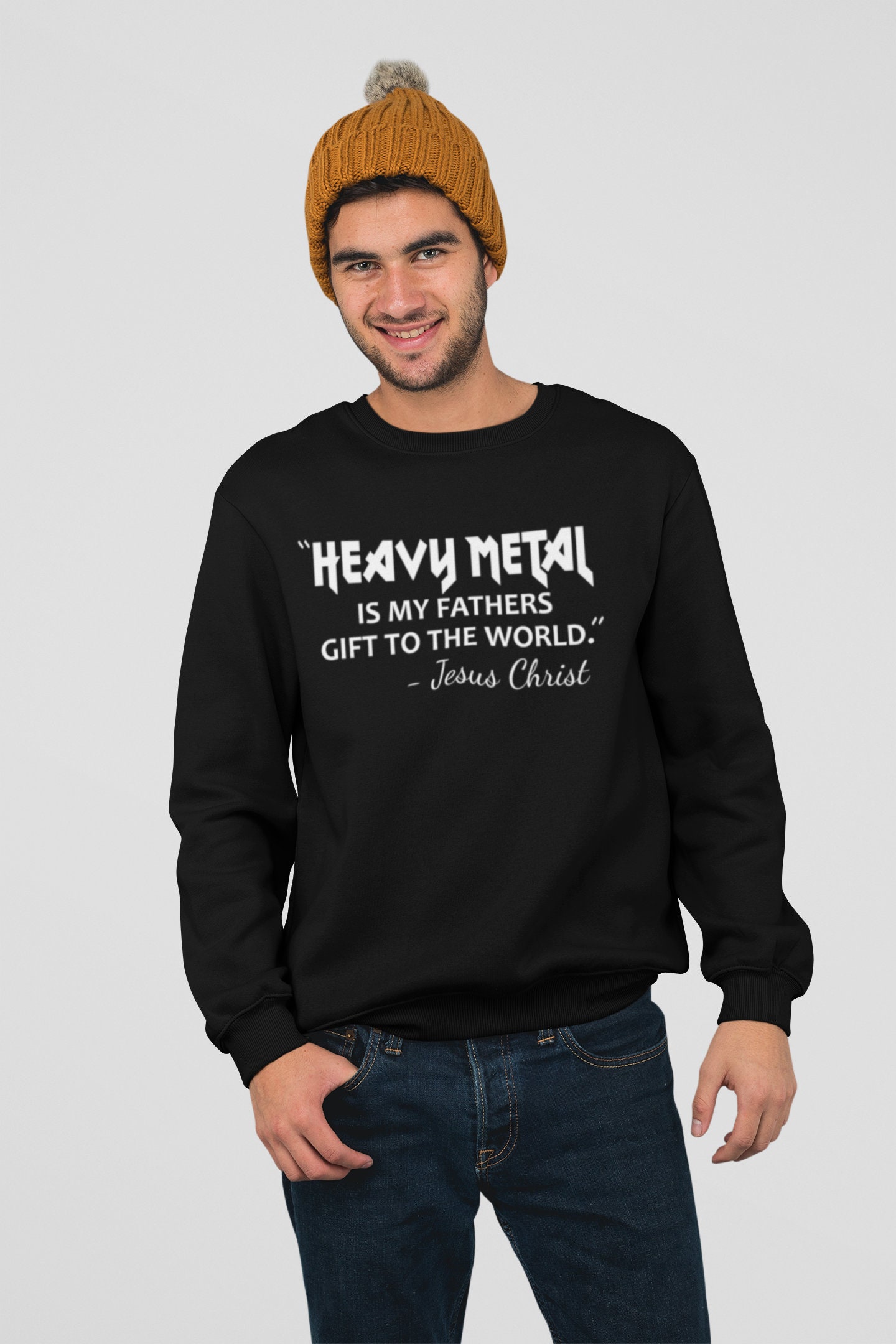 Download Heavy Metal Music Crew Neck Sweatshirt For Metalheads Etsy