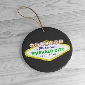Wizard of Oz Emerald City Sign Christmas Ornament