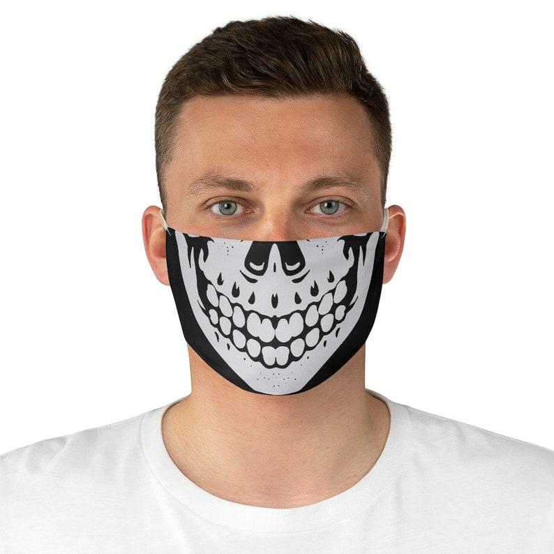 Skull Face Mask Skeleton Mouth Fabric Covering | Etsy