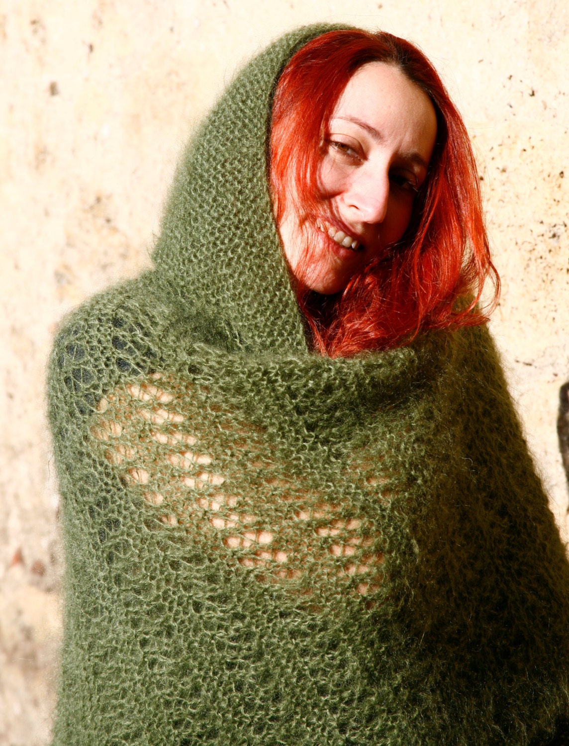 hooded poncho shawl