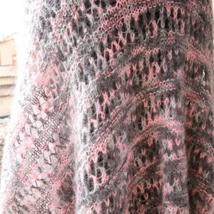 Mohair Shawl Wrap Poncho Blanket image 5