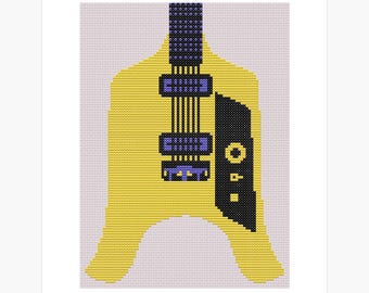 Flying Microtonal Banana Cross Stitch - King Gizzard and the Lizard Wizard