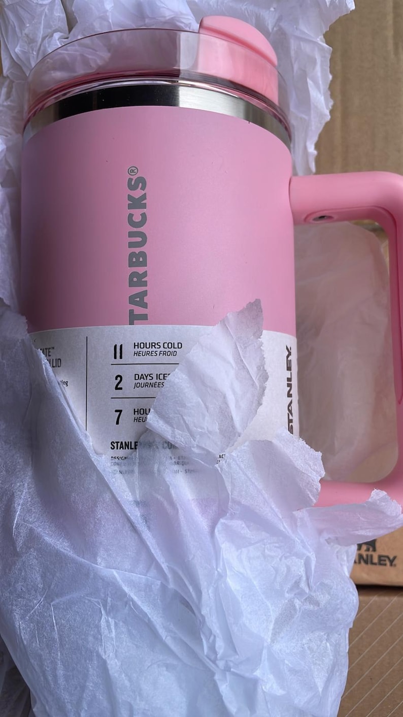 Stanley X Starbucks Limited Pink Cherry Blossom 40oz Tumbler image 4