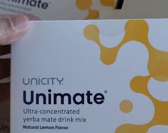 Unimate Yerba Mate Drink Mix |Natural Lemon  Flavor, Sugar-Free, 30 Stick Packs
