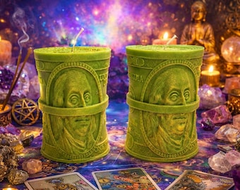 Handgefertigte 100 Dollar Bill Bundle-Kerze