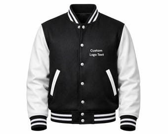 Custom Varsity Jacket Wool Body Leather Sleeves – Personalized Letterman Bomber Jacket for Teams & Schools