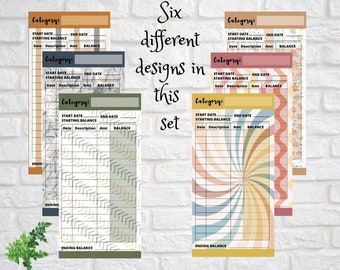 Retro Vibes Cash Envelope Tracker Insert with FREE Savings Challenge - INSTANT DOWNLOAD