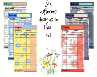 Flower Cash Envelope Tracker Insert with FREE Savings Challenge - INSTANT DOWNLOAD