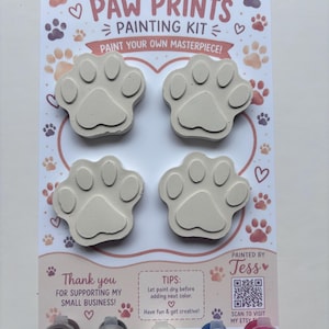 Plaster Paint Kit, Paw Print Craft Activity With Animal Figures