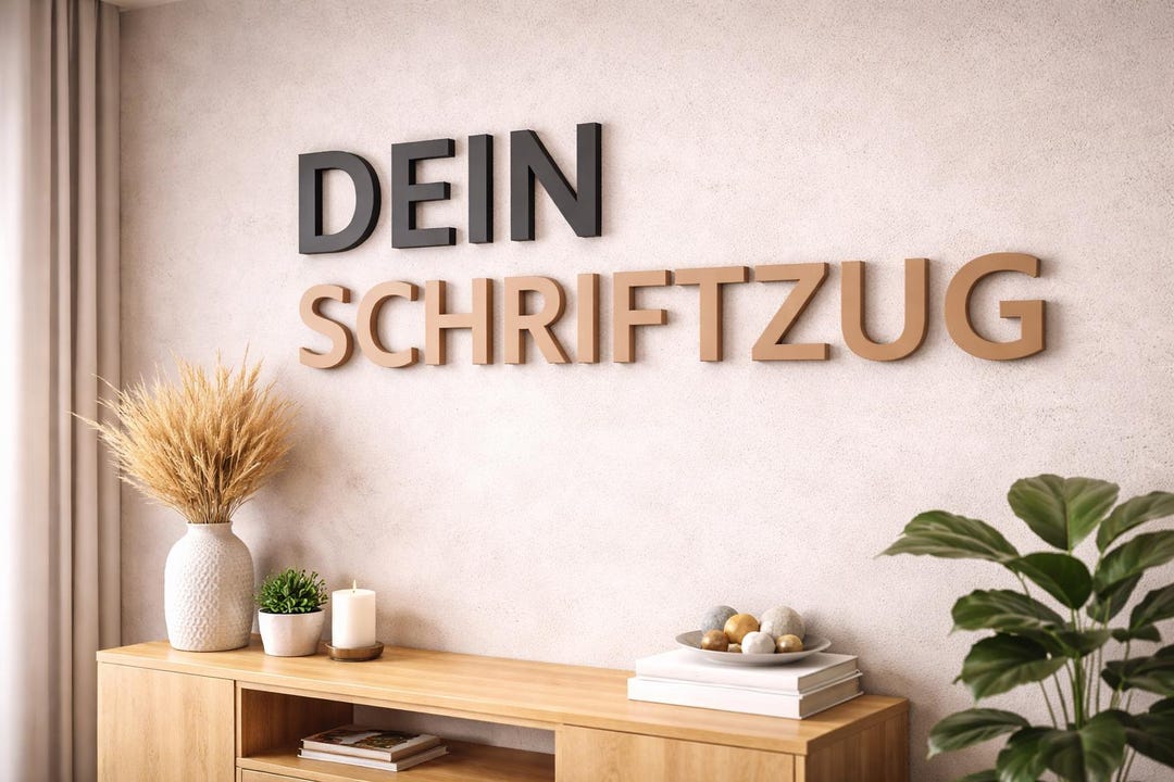 Room Lettering Word 3D Lettering Personalized Self-adhesive Wall Decoration Letters ...