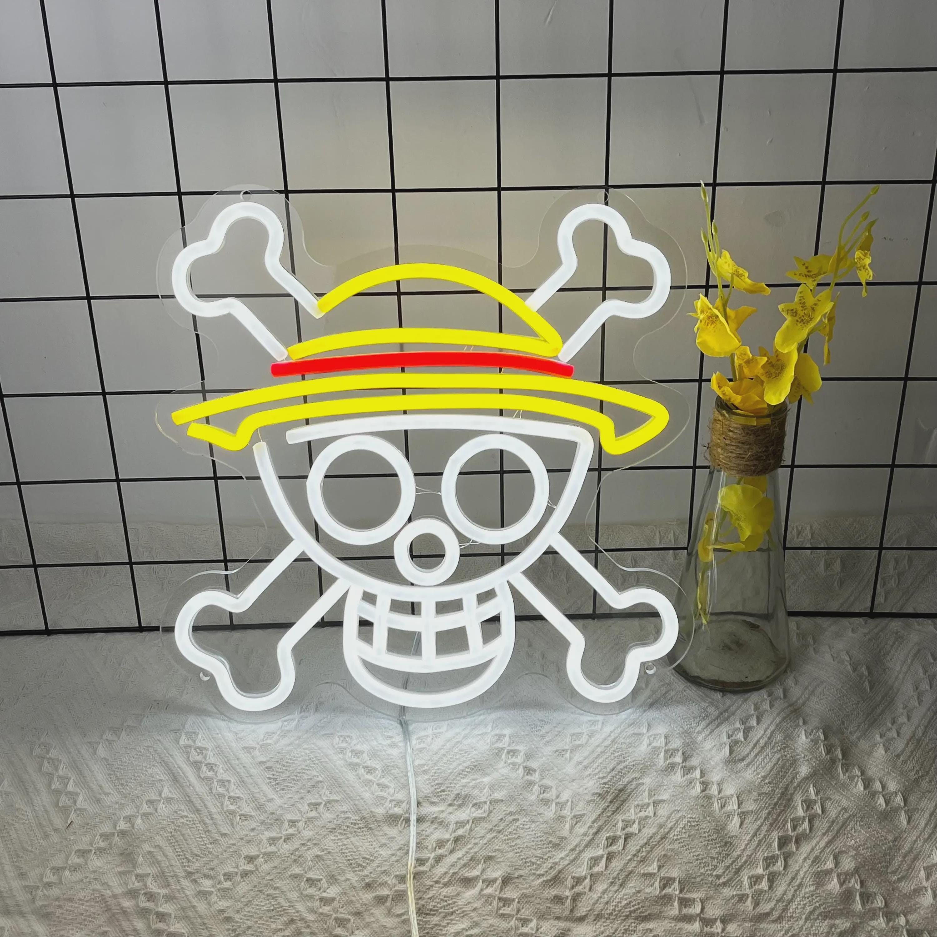 Logo One Piece à Exposer - Décor Manga En Plastique - Nouveau Pour Collectionneurs