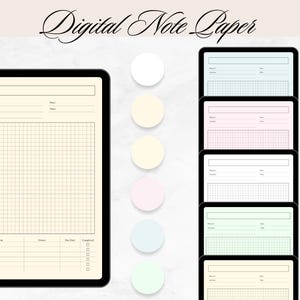 25 Digital Paper Templates for GoodNotes A4, Meeting Notes, Cornell, Graph, Etc.