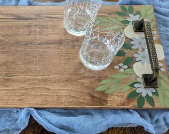 Hand painted decorative serving tray