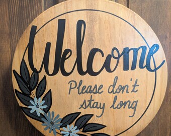 Hand painted door sign