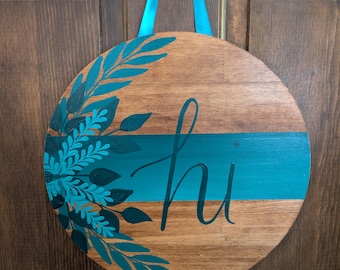 Hand painted door sign