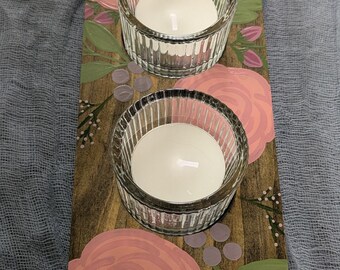 Hand painted tea light candle holder
