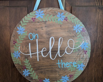 Hand painted door sign