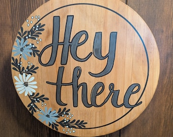 Hand painted door sign