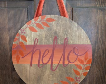 Hand painted door sign