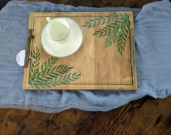 Hand painted decorative serving tray