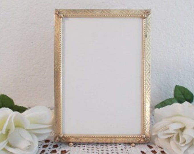 Vintage Ornate Gold Metal Picture Frame 5 X 7 Photo Decoration Mid ...