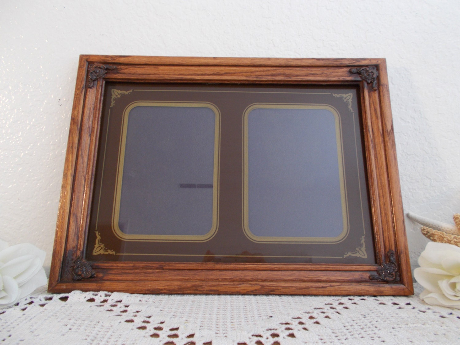 Vintage Carved Wood Picture Frame Ornate Rustic Country Etsy