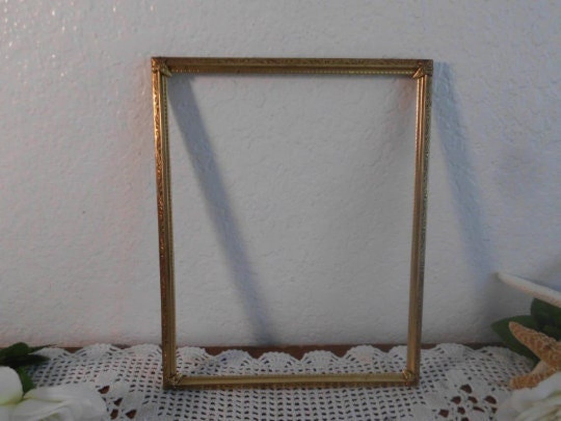 Vintage Ornate Gold Metal Picture Frame 8 X 10 Photo Decoration Mid ...