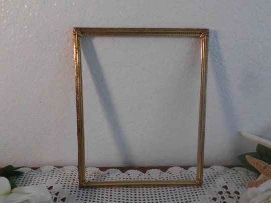 Vintage Ornate Gold Metal Picture Frame 8 X 10 Photo Decoration Mid ...