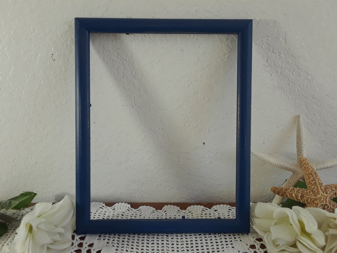 Navy Blue Picture Frame 8 X 10 Rustic Shabby Chic Distressed Etsy