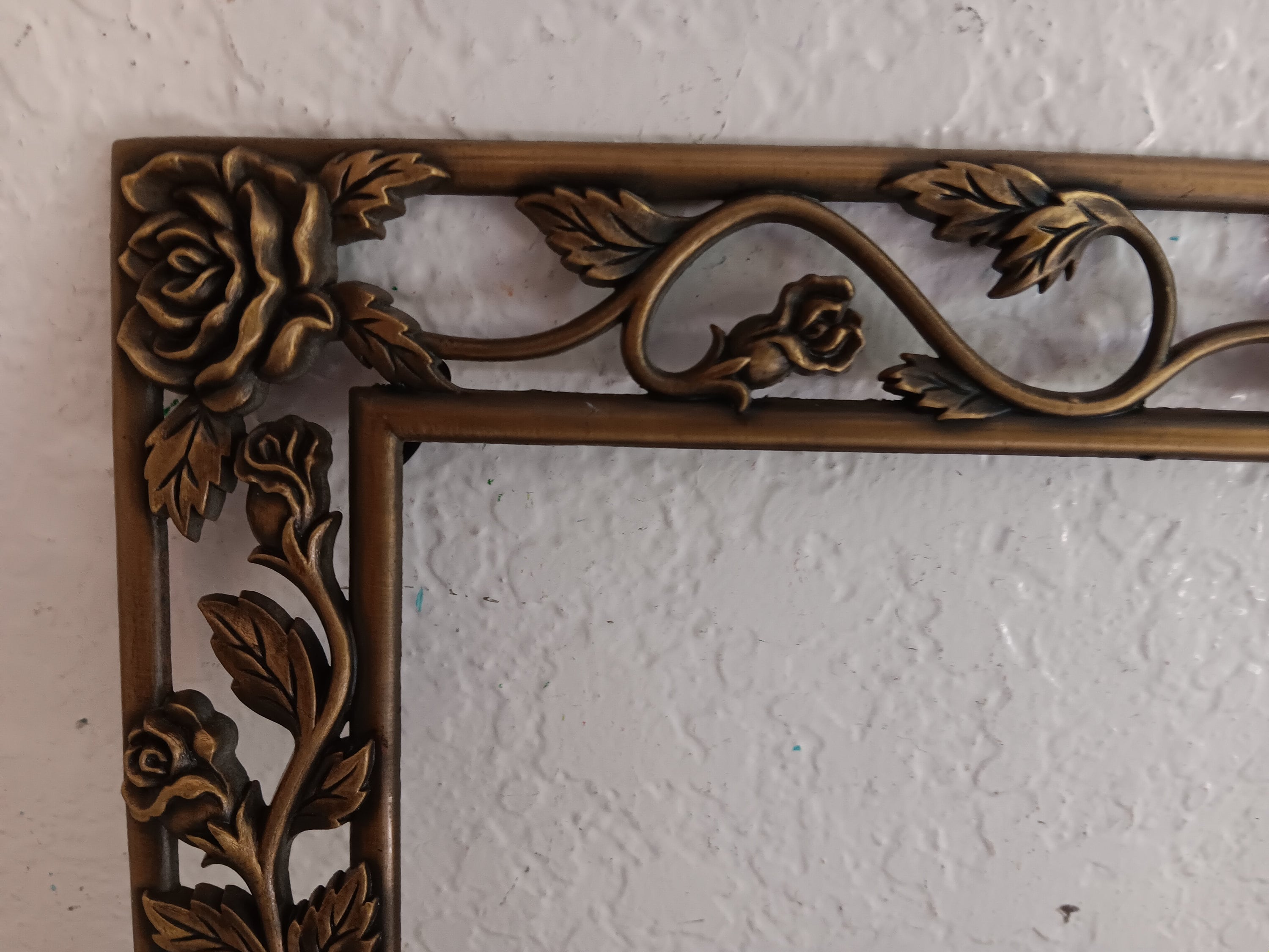 Ornate Vintage Gold Metal Rose Picture Frame 8 X 10 Photo Decoration ...