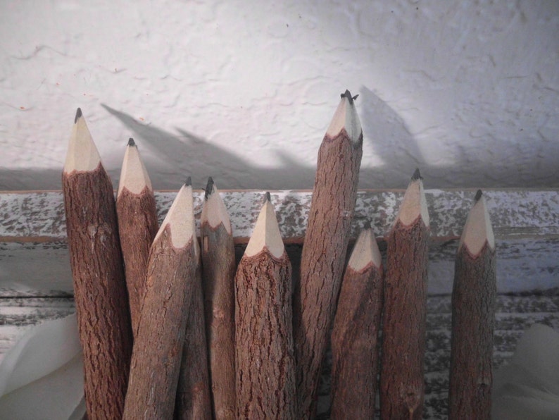 Twig Branch Pencil Rustic Lead Wedding Decoration Eco Friendly Etsy