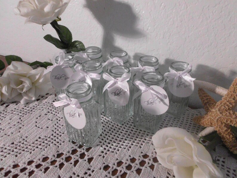 Glass Bud Wedding Favor Clear Baby Bridal Shower Thank You Etsy