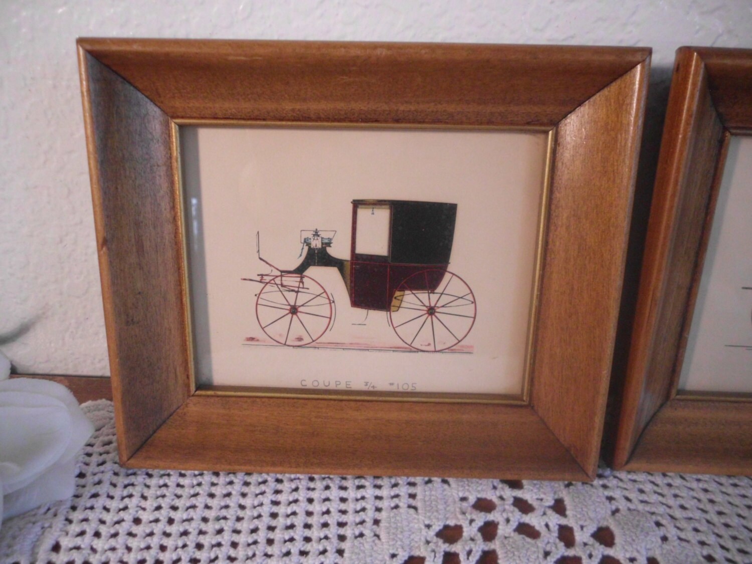 Vintage Car Picture Frame Set Mid Century Man Cave Home Decor | Etsy