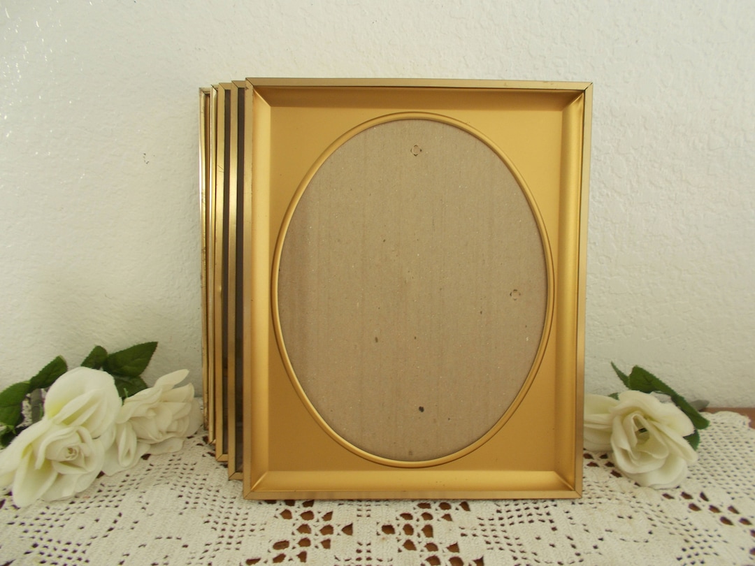 Vintage Oval Gold Metal Picture Frame 8 X 10 Photo Decoration ...