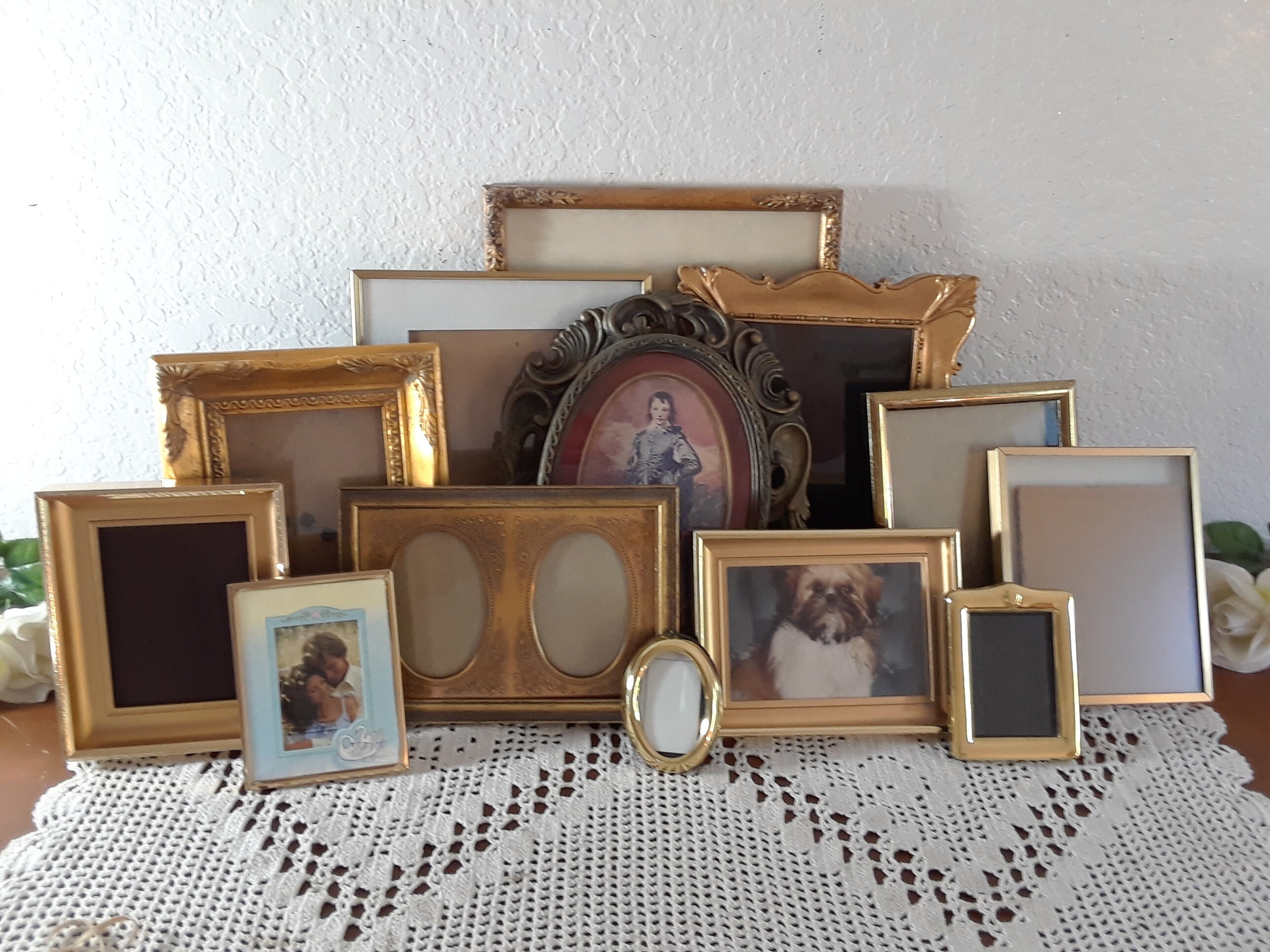 Vintage Gold Picture Frame Set Instant Photo Gallery Etsy