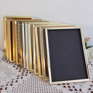 Vintage Gold Metal Picture Frame 5 x 7 Photo Decoration Mid Century Hollywood Regency Rustic Shabby Chic Wedding Decoration Home Decor Gift image 5