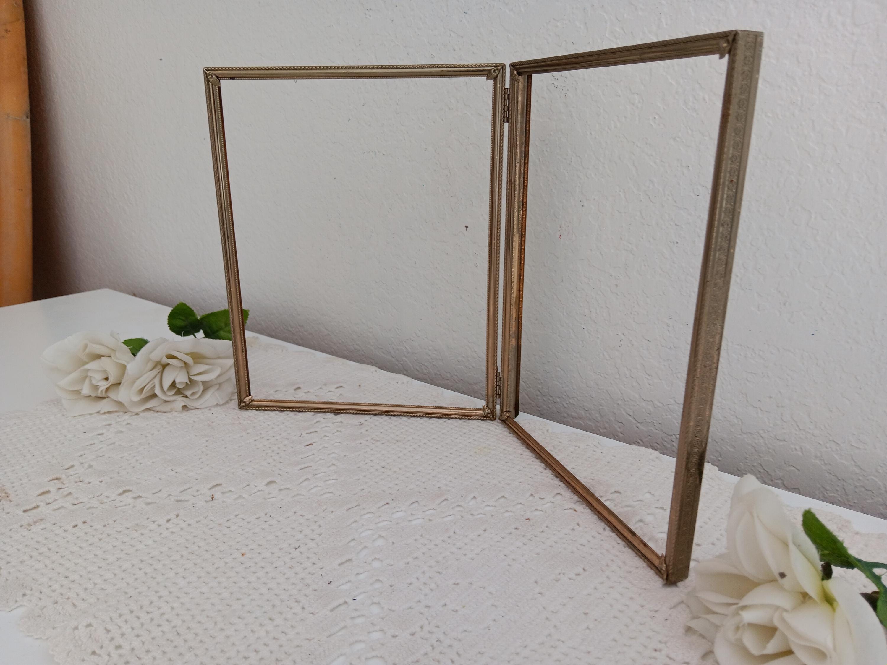 Vintage Ornate Hinged Gold Metal Picture Frame 2 - 8 X 10 Photo ...