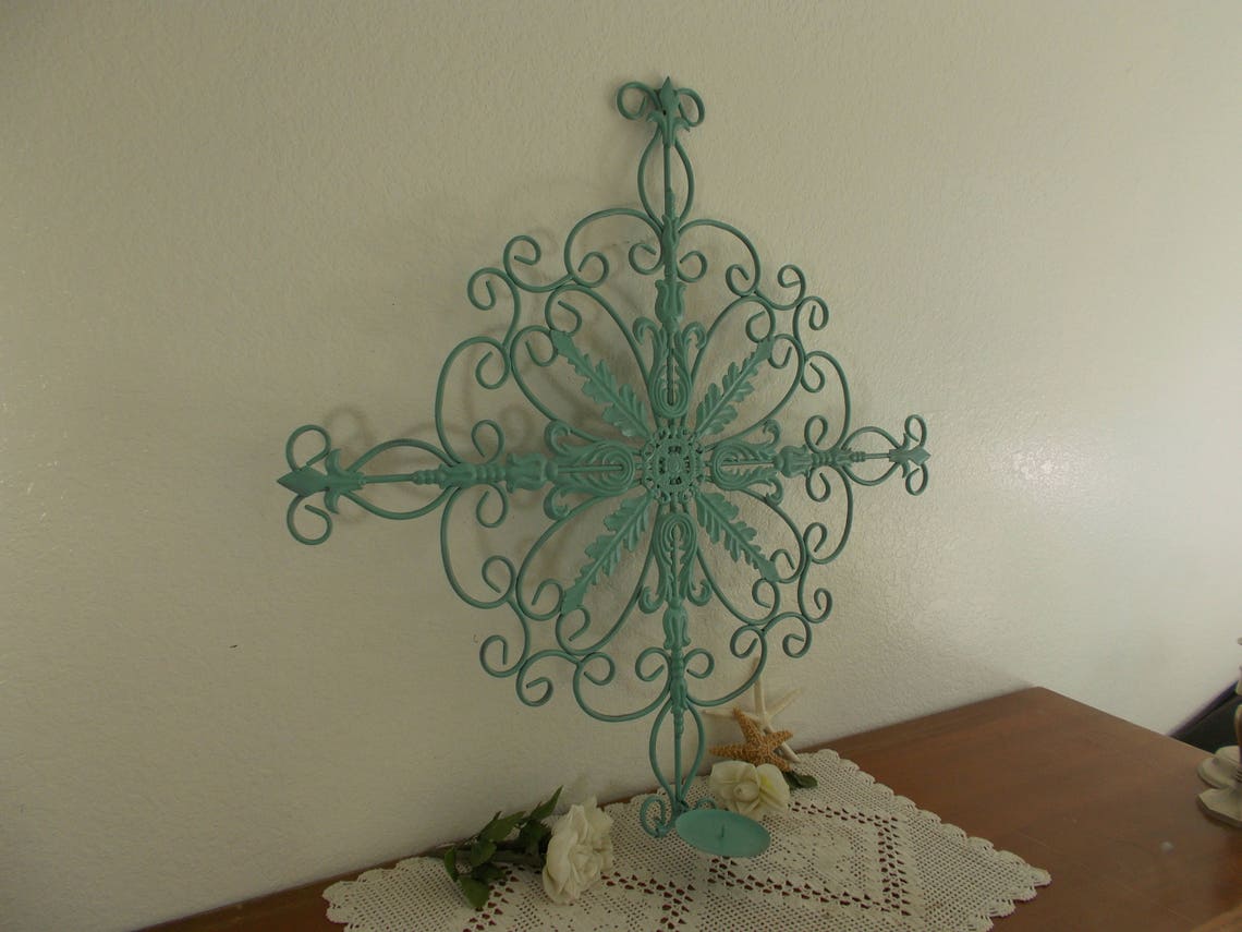 Large Scroll Metal Wall Hanging Decoration Ornate Pillar Etsy