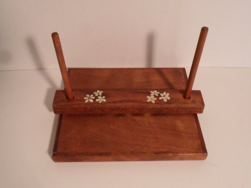 Vintage Wood Floral Napkin Holder Beach Cottage Country Etsy
