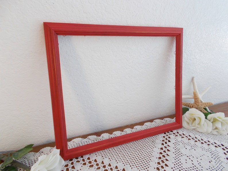 Rustic Red Frame 11 X 14 Shabby Chic Distressed Wood Picture Photo ...