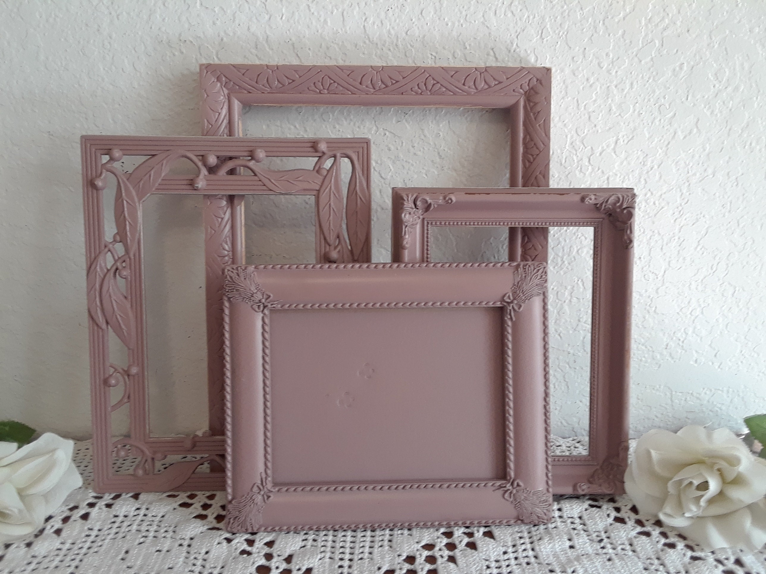 Ornate Dark Blush Pink Picture Frame Set Photo Gallery Etsy