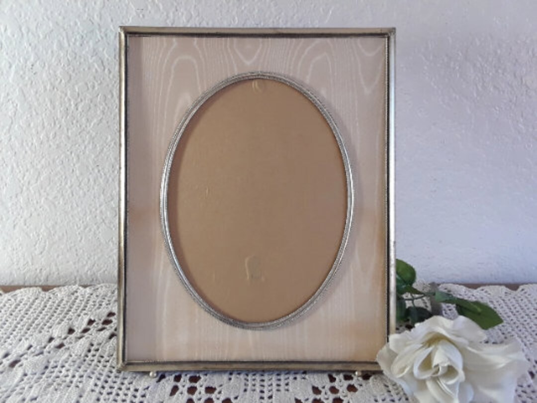 Vintage Ornate Silver Plated Picture Frame 6 X 8 Oval Photo Decoration ...
