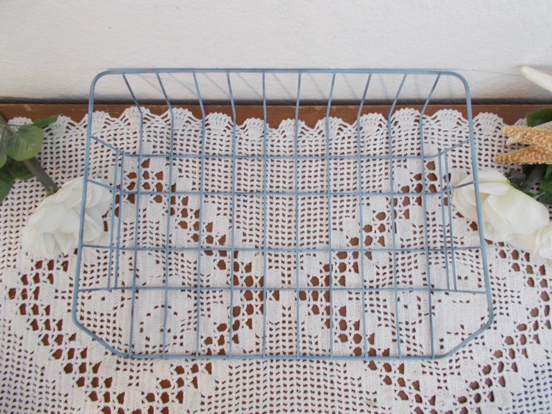 Blue Gray Paper Tray Office Desk Storage Organizer Industrial - Etsy