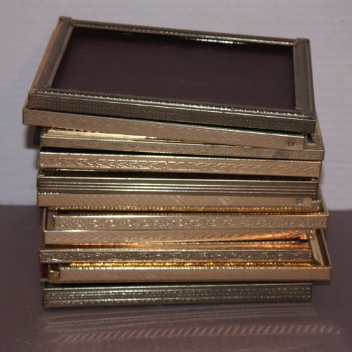 Vintage Gold Metal Frame Collection Set 5 X 7 Wedding Table Etsy